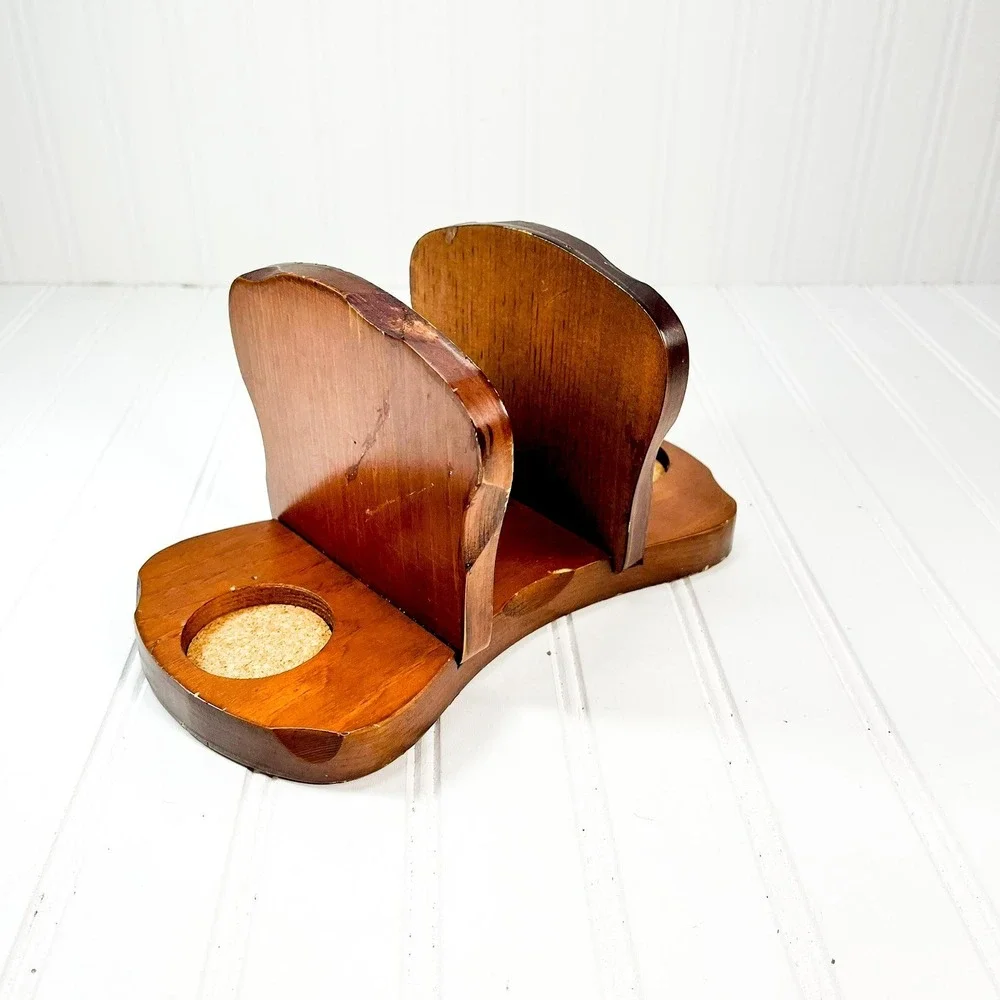 Vintage Wooden Napkin Holder: Mid-Century Modern Table‎ Decor